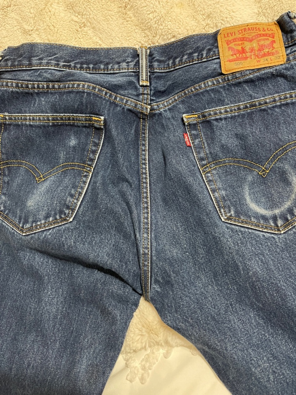 Levi's Men’s Blue Relaxed Fit Jeans with Faded Detail
